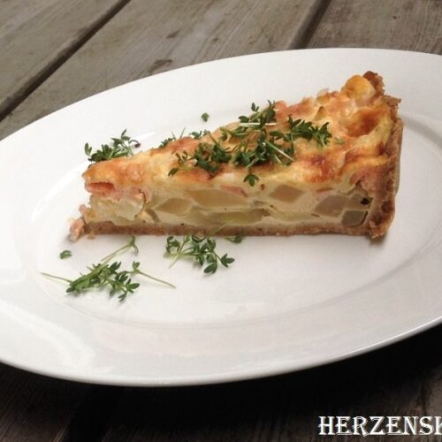 Kohlrabi-Lachs-Quiche