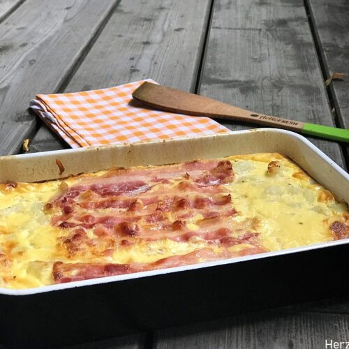 Kohlrabi Gratin mit Bacon (4)